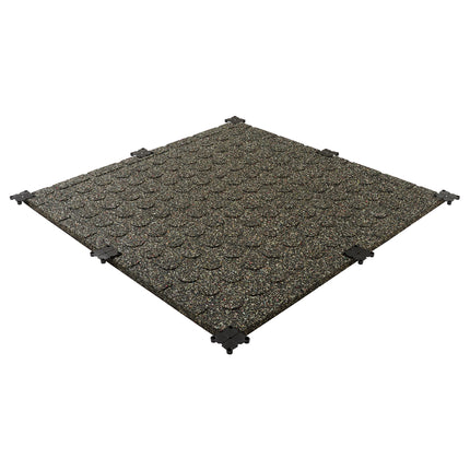 Gym Rubber Mat 100Cm X 100Cm Thickness 25Mm Gray