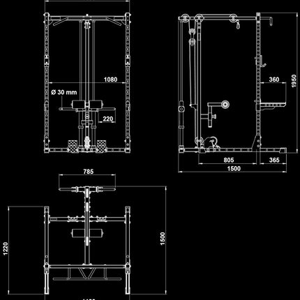Plate-Loaded Lat Pulldown & Low Row Attachment for HRX-510