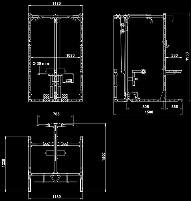 Plate-Loaded Lat Pulldown & Low Row Attachment for HRX-510