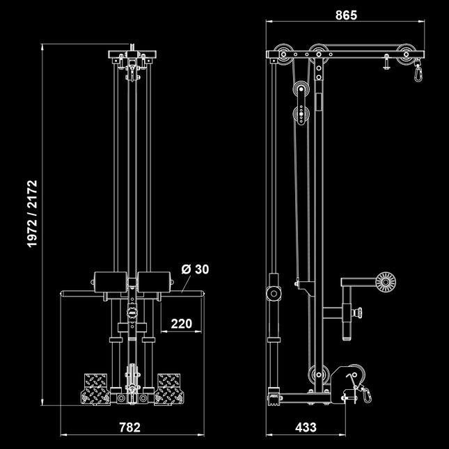 Plate-Loaded Lat Pulldown &amp; Low Row Attachment for PRX-510/520