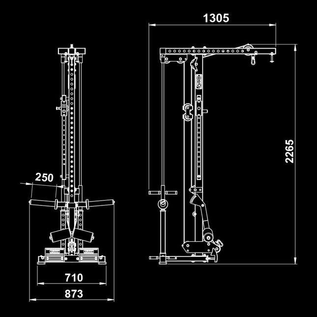 Plate-Loaded Lat Pulldown &amp; Low Row Attachment for MPX-780