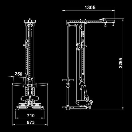 Plate-Loaded Lat Pulldown &amp; Low Row Attachment for HRX/MPX-780