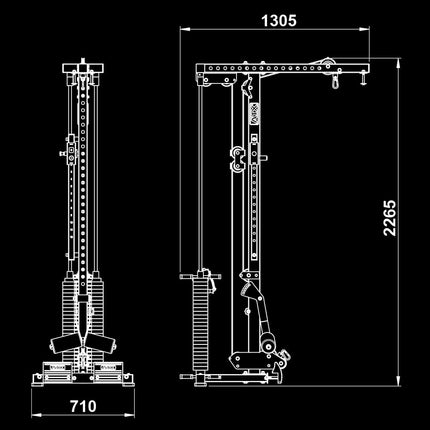 Selectorized Lat Pulldown &amp; Low Row Attachment for MPX-780