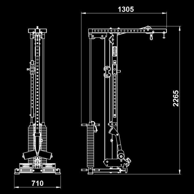 Selectorized Lat Pulldown &amp; Low Row Attachment for MPX-780