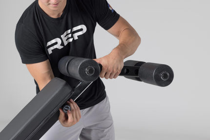 Adjustable Bench Leg Roller Attachment