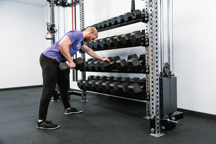 Dumbbell and Kettlebell Storage Shelf