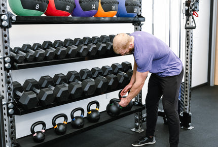 Dumbbell and Kettlebell Storage Shelf