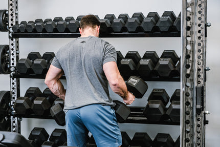 Dumbbell and Kettlebell Storage Shelf
