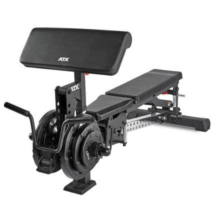 Biceps curl machine attachment