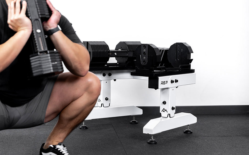 Adjustable Dumbbell Stand Leveling Feet