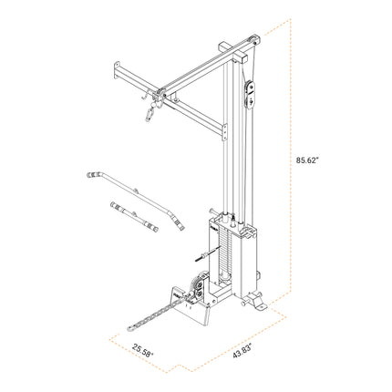 PR-1100 Selectorized Lat Pulldown and Low Row