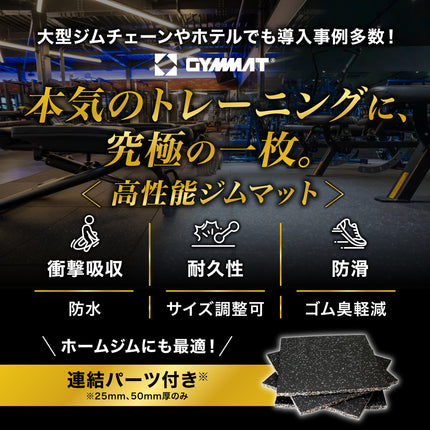 ジム用ゴムマット 100cm角 25mm