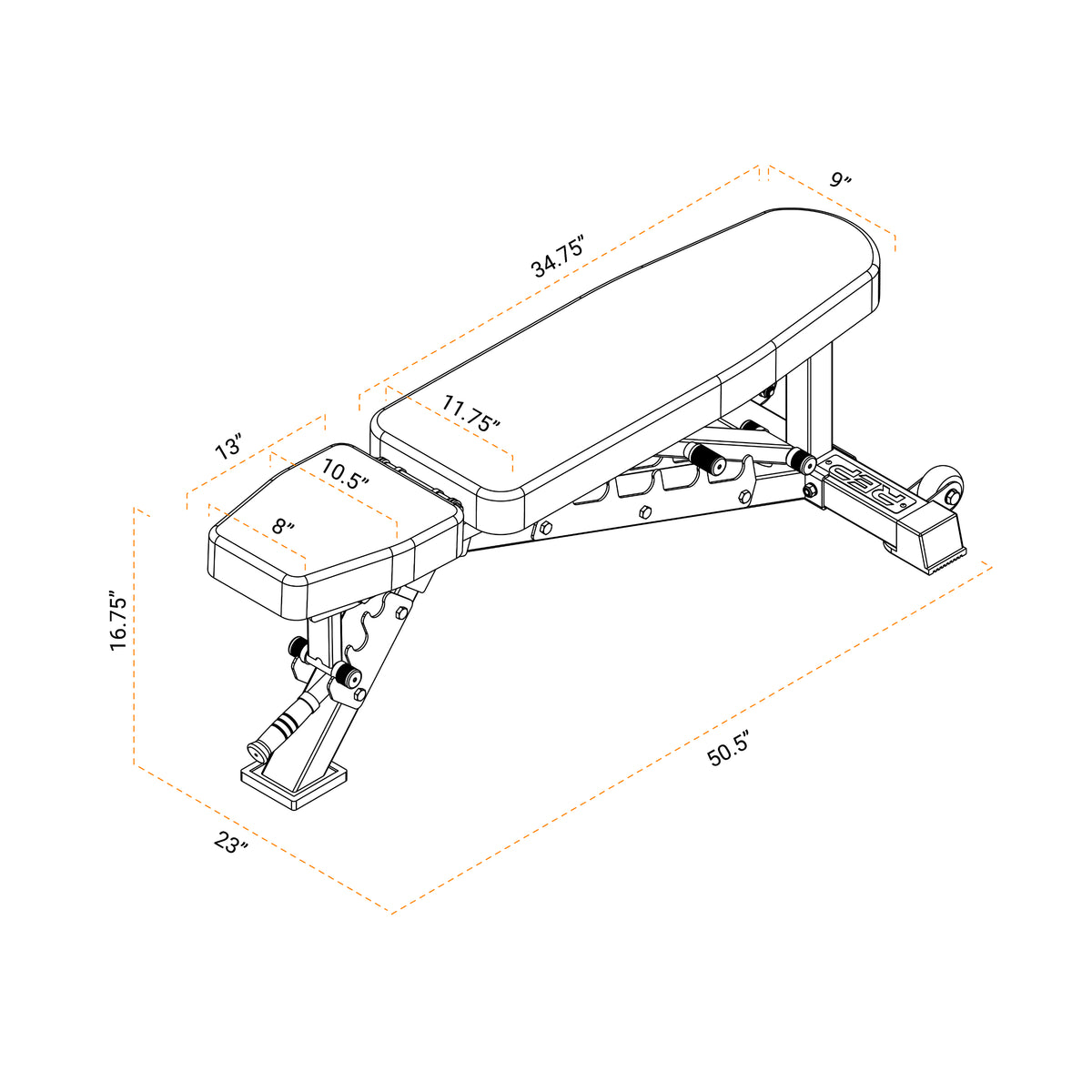 AB-3100 Adjustable Weight Bench